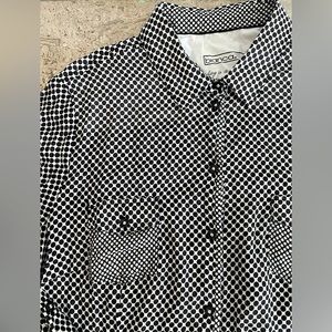 Bianca Contrasting Polka Dot Button Up